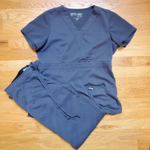 Grey's Anatomy Steel Scrub Set, Size small